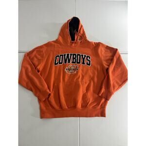 Oklahoma State University Cowboys Pullover Hoodie Size Large Orange
